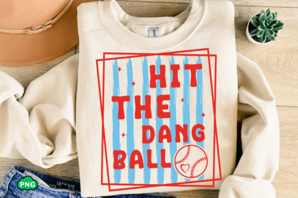 Funny Softball SVG: Hit The Dang Ball Design