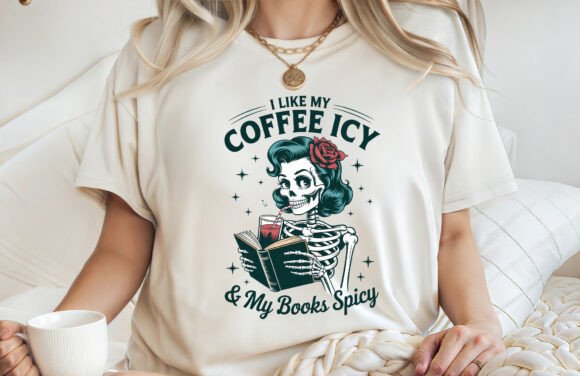 I Like My Coffee Icy Book Lover PNG: A Designer's Asset