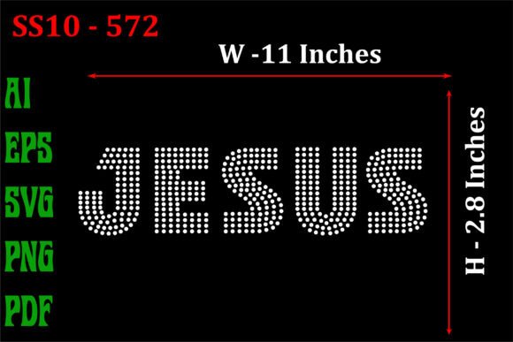 Jesus Rhinestone Template Ss10 Format: Design Guide