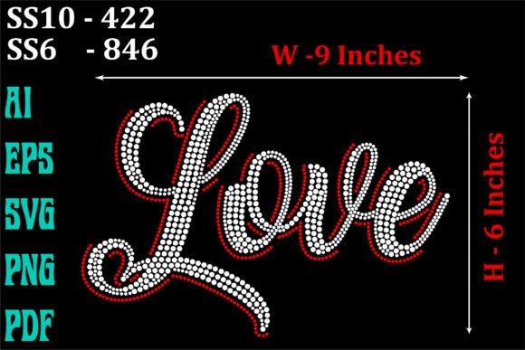 Love Text Rhinestones Template: Elevate Your Creative Projects