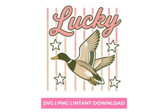 Lucky Duck Retro Mallard SVG: A Vintage Charm for Modern Creations