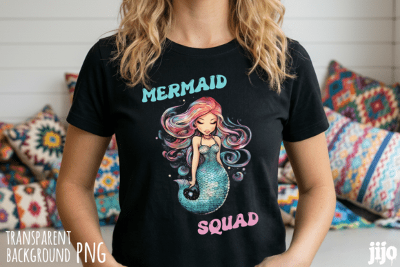 Mermaid Squad Fantasy Ocean PNG: A Splash of Whimsy for Your Designs