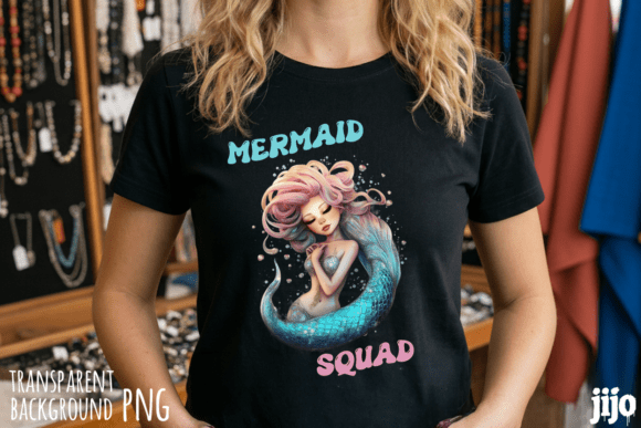 Mermaid Squad Ocean Fantasy PNG: Dive Into Creative Design