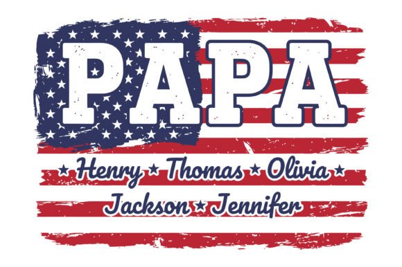 Papa Patriotic Flag SVG: Design for Impact