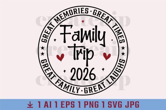 SVG Summer Family Trip 2025 Vacation PNG: A Design Asset
