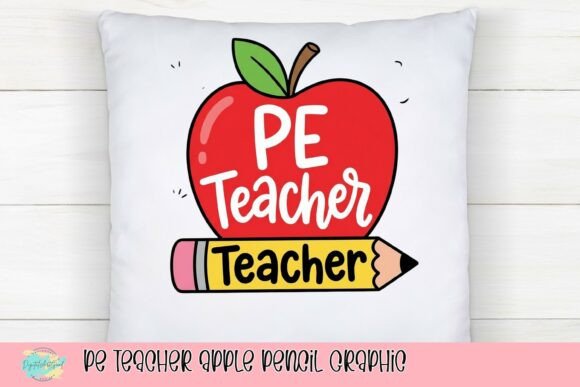 The PE Teacher Apple Pencil Graphic: A Playful Branding Asset