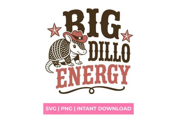 Unleash Bold Creativity with the Big Dillo Energy Armadillo SVG