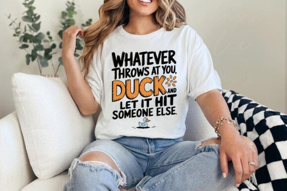 Whatever Life Throws at You: A Retro Duck Design for Humor